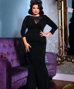 Theodora Gown In Black Ponte De Roma | Deadly Dames What's New, Pussycat? 27 Theodora Gown In Black Ponte De Roma | Deadly Dames What's New, Pussycat?