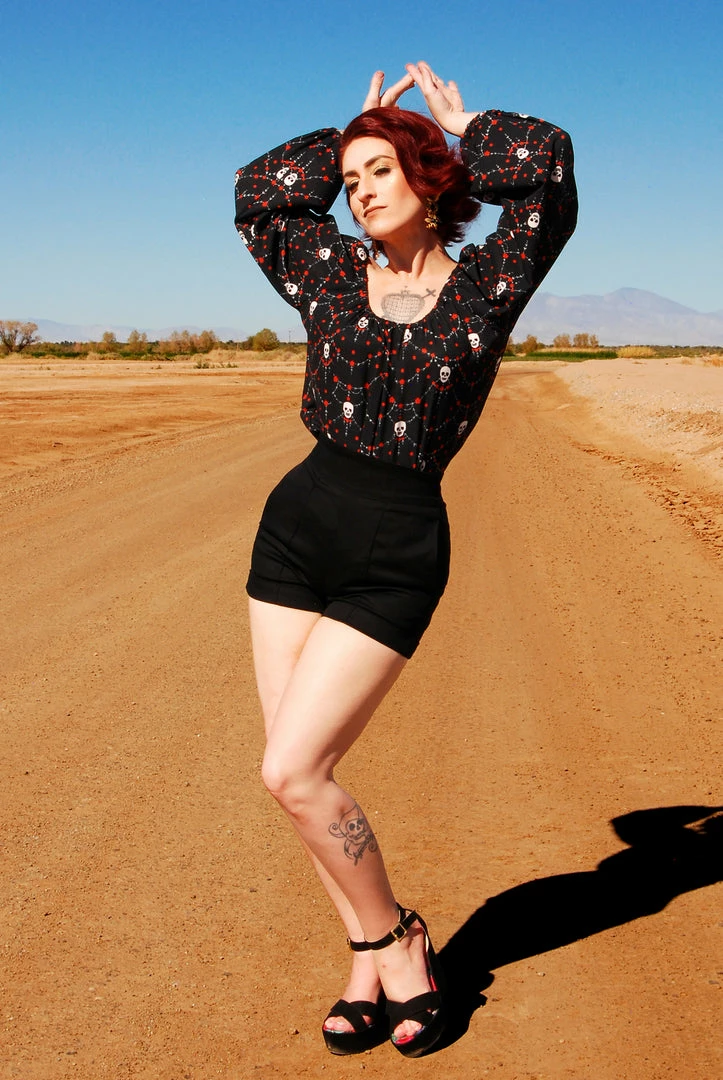 What's New, Pussycat? High Waisted Shorts In Black Twill | Laura Byrnes Design 8 What's New, Pussycat? High Waisted Shorts In Black Twill | Laura Byrnes Design