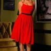 Jenny Dress In Cherry Red Crepe | Pinup Couture 2 Jenny Dress In Cherry Red Crepe | Pinup Couture