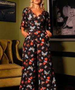 LBHM Viva Blouse In Insect Print Crepe | Laura Byrnes & Hope Johnstun