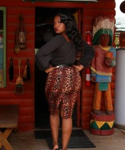 Final Sale - Vintage High Waist Pencil Skirt In Leopard | Laura Byrnes Design