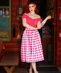 Brigitte Gathered Short Sleeve Peasant Top In Fuchsia Pink | Laura Byrnes Design What's New, Pussycat?