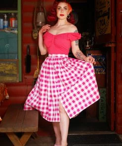 Brigitte Gathered Short Sleeve Peasant Top In Fuchsia Pink | Laura Byrnes Design What's New, Pussycat?