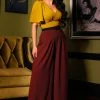Viva Blouse In Mustard Crepe | Laura Byrnes Design
