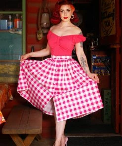 Brigitte Gathered Short Sleeve Peasant Top In Fuchsia Pink | Laura Byrnes Design What's New, Pussycat?