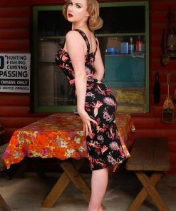 LBHM Varla Wiggle Dress In Tie Me Up Fetish Print | Laura Byrnes & Hope Johnstun