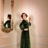Laura Byrnes Design Final Sale - Bianca 70s Maxi Gown In Olive Green Stretch Velvet | Laura Byrnes Shop All In-Stock Items By Size 2 Laura Byrnes Design Final Sale - Bianca 70s Maxi Gown In Olive Green Stretch Velvet | Laura Byrnes Shop All In-Stock Items By Size
