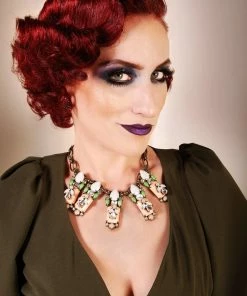 Ole - FashionGo Final Sale - Deco Nouveau Crystal Statement Necklace