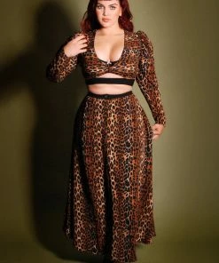Luna 40s Crop Top In Leopard Crepe | Laura Byrnes Design What's New, Pussycat?