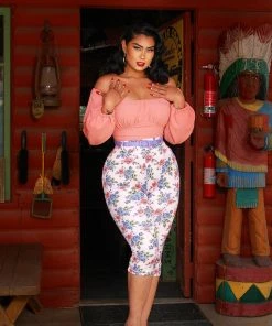 Laura Byrnes Design Swann Long Sleeve Peasant Top In Mauve Crepe | Laura Byrnes What's New, Pussycat?