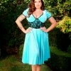 Lilith Swing Dress In Jade Velvet | Laura Byrnes Design What's New, Pussycat?