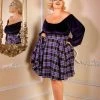 Pinup Girl Clothing Shop All In-Stock Items By Size Final Sale - Swann Long Sleeve Peasant Top In Purple Stretch Velvet | Pinup Couture