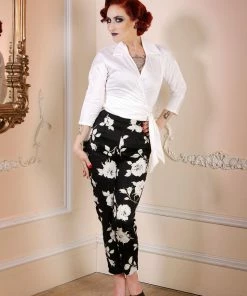 Final Sale - Long Sleeve Wrap Top In White Cotton Sateen | Couture For Every Body