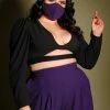 Pinup Girl Clothing Social Distancing Fabric Face Mask 4 Pack - Style #8 - Purple What's New, Pussycat?