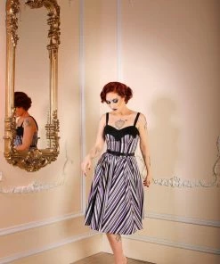 Final Sale - Stephanie Swing Dress In Solstice Stripe | Pinup Couture Shop All In-Stock Items By Size