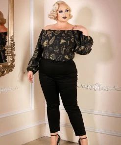 LBHM Final Sale - Sylvie Long Sleeve Peasant Top In Stregheria Crepe | Laura Byrnes & Hope Morrison