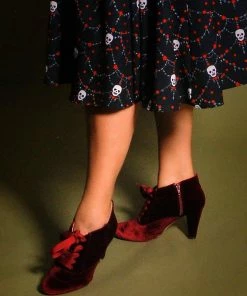 Chelsea Crew Salem Booties In Burgundy Velvet