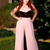 Daisy Corsets Helena Bustier In Burgundy Crushed Velvet Under $60