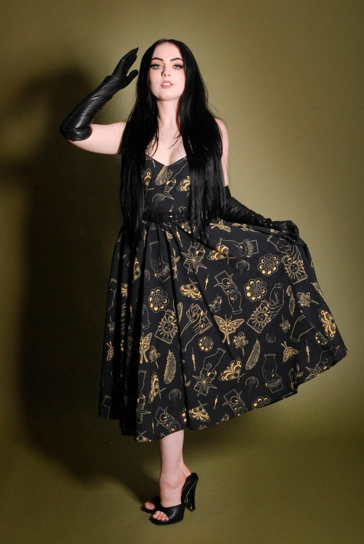 LBHM Final Sale - Amalie Ballerina Swing Dress In Stregheria Crepe | Laura Byrnes & Hope Johnstun 5 LBHM Final Sale - Amalie Ballerina Swing Dress In Stregheria Crepe | Laura Byrnes & Hope Johnstun