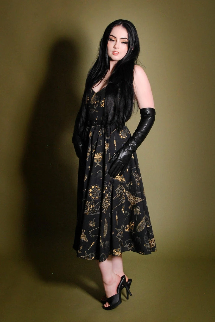 LBHM Final Sale - Amalie Ballerina Swing Dress In Stregheria Crepe | Laura Byrnes & Hope Johnstun 4 LBHM Final Sale - Amalie Ballerina Swing Dress In Stregheria Crepe | Laura Byrnes & Hope Johnstun