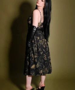 LBHM Final Sale - Amalie Ballerina Swing Dress In Stregheria Crepe | Laura Byrnes & Hope Johnstun Shop All In-Stock Items By Size