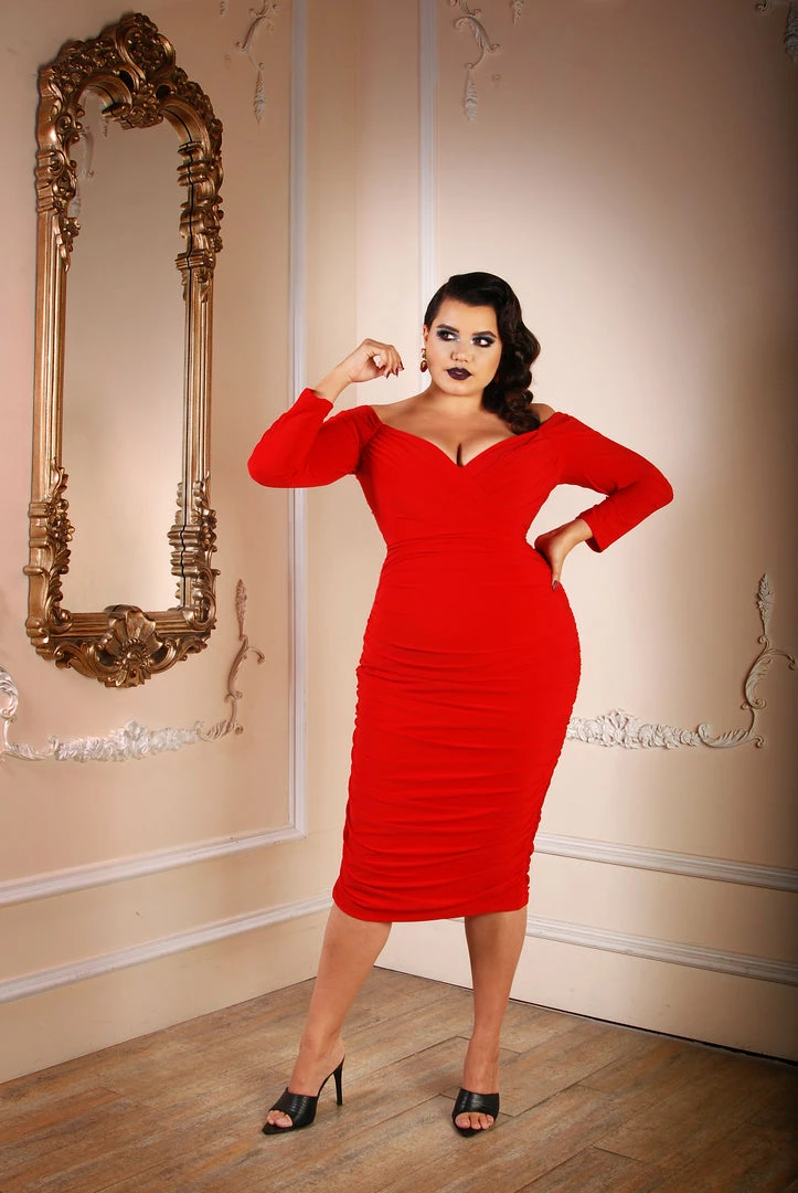 Laura Byrnes Design Laura Byrnes California Monica Wiggle Dress In Red 13 Laura Byrnes Design Laura Byrnes California Monica Wiggle Dress In Red