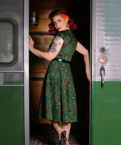 LBHM Final Sale - Heidi Dress In Garden Of Eden Snake Print Sateen | Laura Byrnes & Hope Johnstun