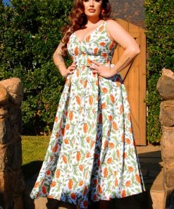 LBHM Tara Maxi Day Dress In California Poppies Crepe | Laura Byrnes & Hope Johnstun What's New, Pussycat?