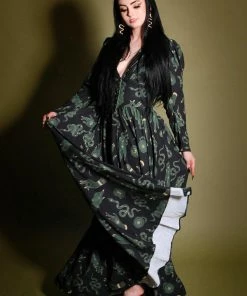 LBHM Clarice Coat Dress In Black Ground Garden Of Eden Crepe | Laura Byrnes & Hope Johnstun What's New, Pussycat? 12 LBHM Clarice Coat Dress In Black Ground Garden Of Eden Crepe | Laura Byrnes & Hope Johnstun What's New, Pussycat?