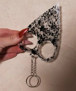 Koasted Shop All In-Stock Items By Size Black Flake Planchette Resin Keychain