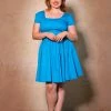 Final Sale - Lara Dress In Bright Blue Cotton Sateen | Laura Byrnes Design Shop All In-Stock Items By Size 1 Final Sale - Lara Dress In Bright Blue Cotton Sateen | Laura Byrnes Design Shop All In-Stock Items By Size