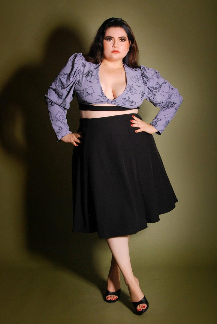 LBHM Luna Crop Top In Lavender Stregheria Print | Laura Byrnes & Hope Johnstun What's New, Pussycat? 7 LBHM Luna Crop Top In Lavender Stregheria Print | Laura Byrnes & Hope Johnstun What's New, Pussycat?