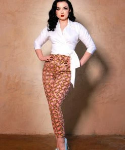 LB Cropped Trousers In Gold Room Twill | Laura Byrnes Design What's New, Pussycat?