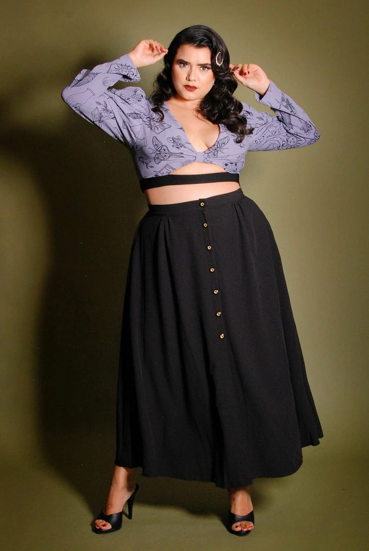 LBHM Luna Crop Top In Lavender Stregheria Print | Laura Byrnes & Hope Johnstun What's New, Pussycat? 6 LBHM Luna Crop Top In Lavender Stregheria Print | Laura Byrnes & Hope Johnstun What's New, Pussycat?