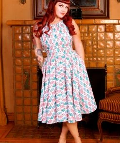 LBHM What's New, Pussycat? Harley Swing Dress In SoCal Dreaming Twill | Laura Byrnes & Hope Johnstun