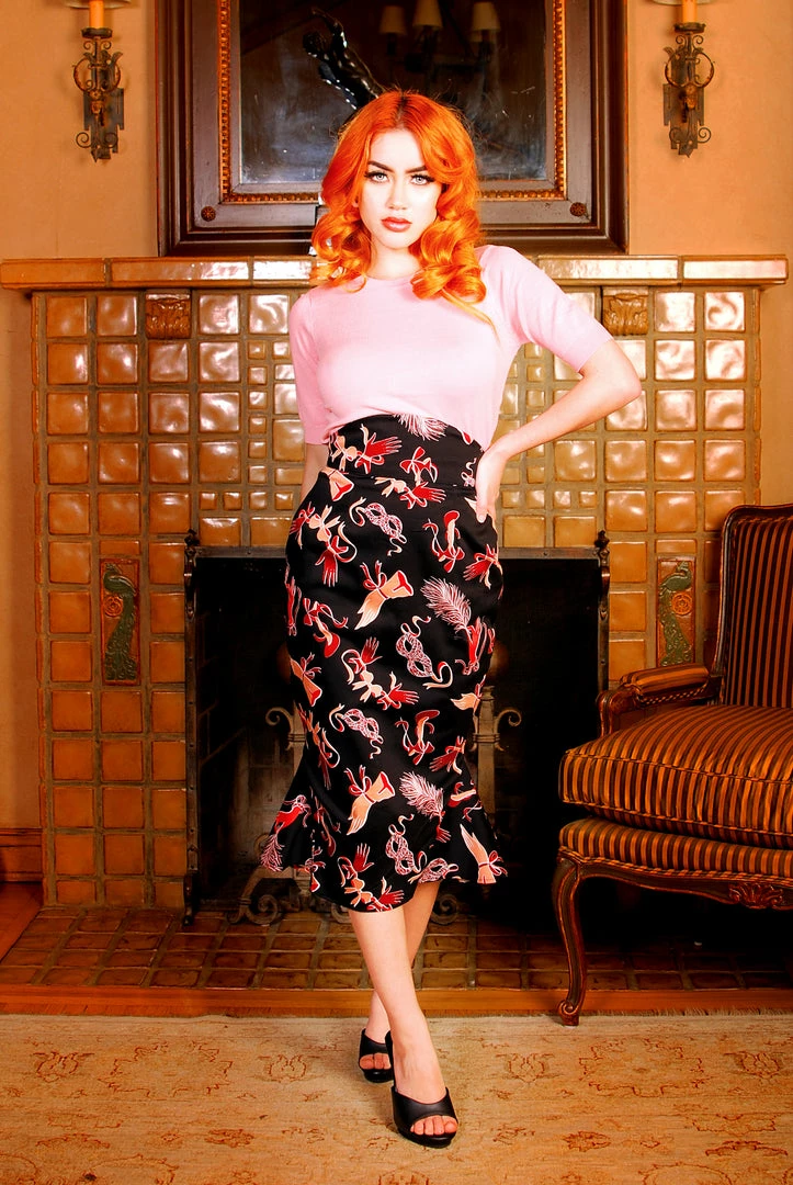 LBHM Yvonne Skirt In Tie Me Up Fetish Print | Laura Byrnes & Hope Morrison What's New, Pussycat? 5 LBHM Yvonne Skirt In Tie Me Up Fetish Print | Laura Byrnes & Hope Morrison What's New, Pussycat?