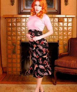 LBHM Yvonne Skirt In Tie Me Up Fetish Print | Laura Byrnes & Hope Morrison What's New, Pussycat?