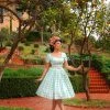 LBHM Final Sale - The Gena Vintage Day Dress In Sage Green Gingham Cotton Sateen | Laura Byrnes & Hope Morrison