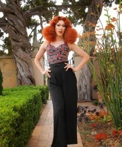 Pinup Couture Trixie Top In Black Bandana | Laura Byrnes