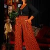 Dietrich Trousers In Hotel Hexagon Print 32" Inseam | Laura Byrnes Designs
