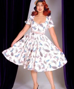 LBHM Lucrezia Day Dress In Spring Tie Me Up Fetish Print - Laura Byrnes & Hope Johnstun 9 LBHM Lucrezia Day Dress In Spring Tie Me Up Fetish Print - Laura Byrnes & Hope Johnstun