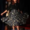 LBHM Donna Vintage Circle Skirt In Stregheria Crepe | Laura Byrnes & Hope Johnstun What's New, Pussycat?