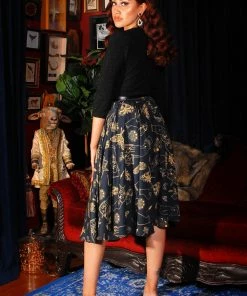 LBHM Donna Vintage Circle Skirt In Stregheria Crepe | Laura Byrnes & Hope Johnstun What's New, Pussycat?