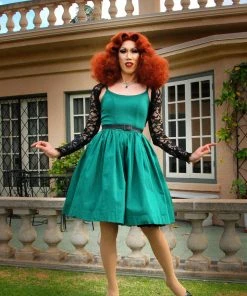 Shop All In-Stock Items By Size Final Sale - Jenny Vintage Swing Dress In Emerald Green | Pinup Couture