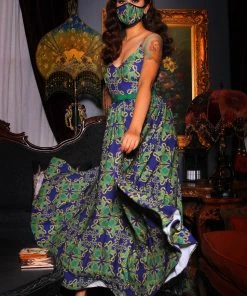 LBHM Shop All In-Stock Items By Size Final Sale - Amalie Ballerina Daytime Maxi Gown In Daddy Cthulhu | Laura Byrnes & Hope Johnstun