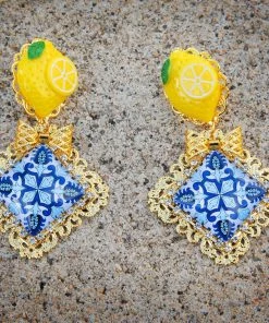 What's New, Pussycat? Lemon And Tile Capri Statement Earrings | The Tile Style 7 What's New, Pussycat? Lemon And Tile Capri Statement Earrings | The Tile Style