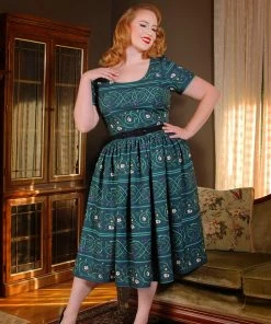 LBHM Shop All In-Stock Items By Size Final Sale - The Gena Vintage Day Dress In Celtic Unity | Laura Byrnes & Hope Morrison