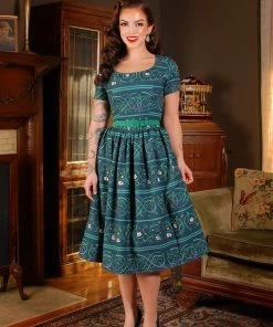 LBHM Shop All In-Stock Items By Size Final Sale - The Gena Vintage Day Dress In Celtic Unity | Laura Byrnes & Hope Morrison