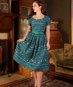LBHM Shop All In-Stock Items By Size Final Sale - The Gena Vintage Day Dress In Celtic Unity | Laura Byrnes & Hope Morrison