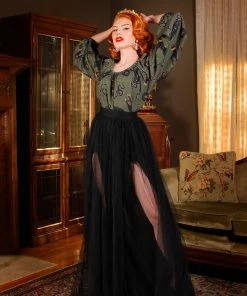 LBHM Shop All In-Stock Items By Size Final Sale - Sylvie Long Sleeve Peasant Top In Garden Of Eden Snake Print | Laura Byrnes & Hope Morrison